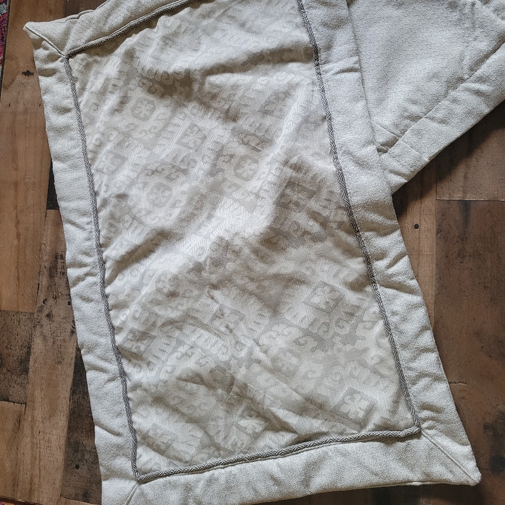 Custom made King shams gray cream - One of a kind bedding - pair